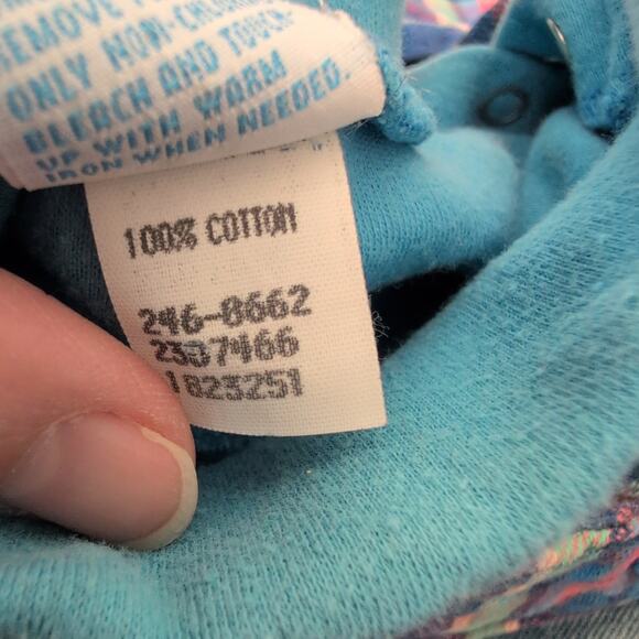 Vintage Oshkosh B’gosh Bubble Overalls Vestbak 6-9 Months USA Cotton Plaid Blue - Picture 6 of 8